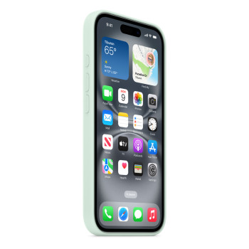 iPhone 16 Silicone Case with MagSafe - Aquamarine
