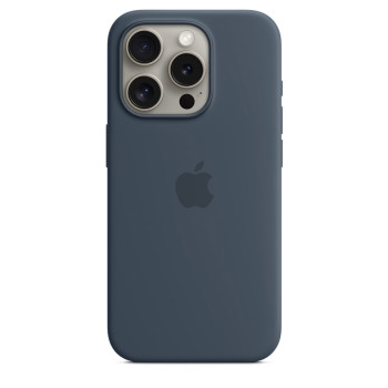 iPhone 15 Pro Silicone Case with MagSafe - Storm Blue