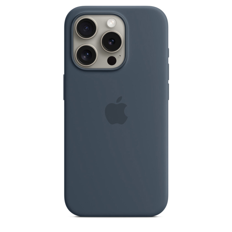iPhone 15 Pro Silicone Case with MagSafe - Storm Blue