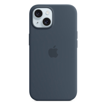 iPhone 15 Silicone Case with MagSafe - Storm Blue