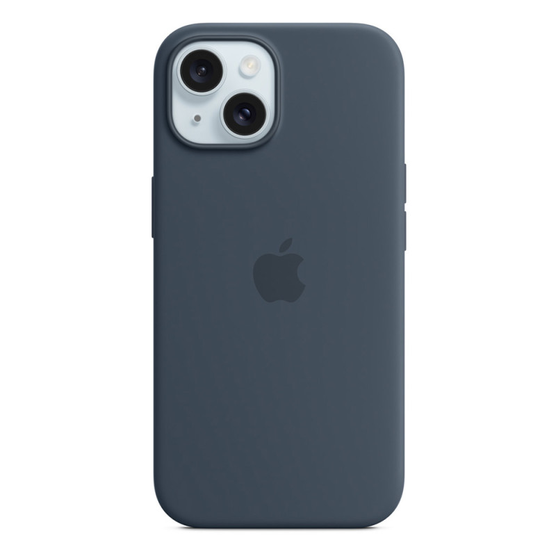 iPhone 15 Silicone Case with MagSafe - Storm Blue