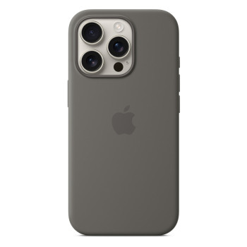 iPhone 16 Pro Silicone Case with MagSafe - Stone Gray