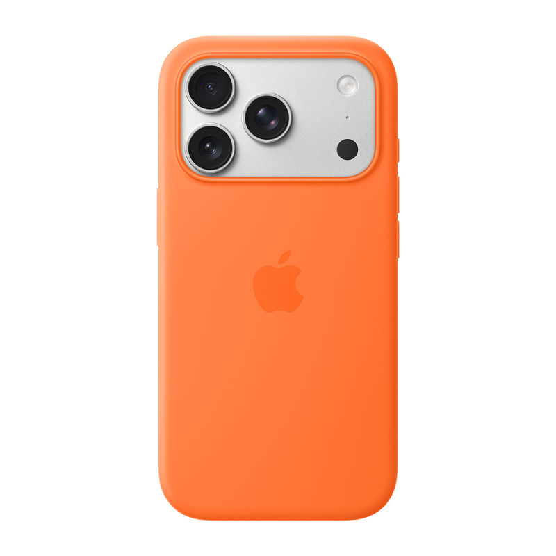 iPhone 17 Pro Silicone Case with MagSafe – Orange