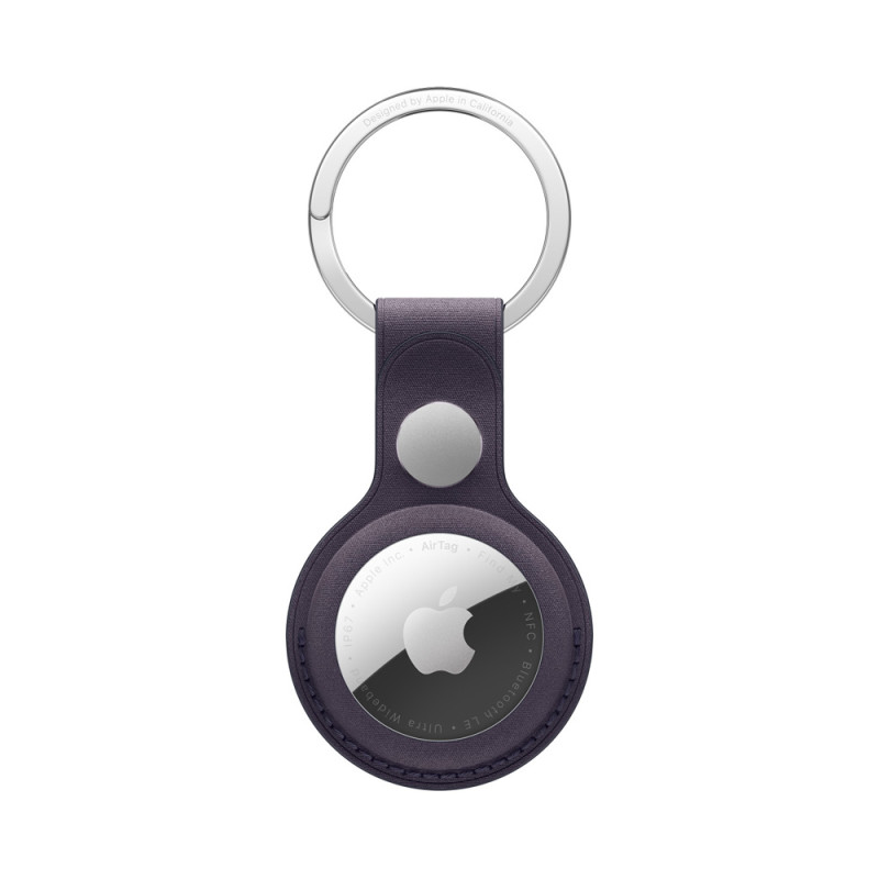 AirTag FineWoven Key Ring - Midnight Purple