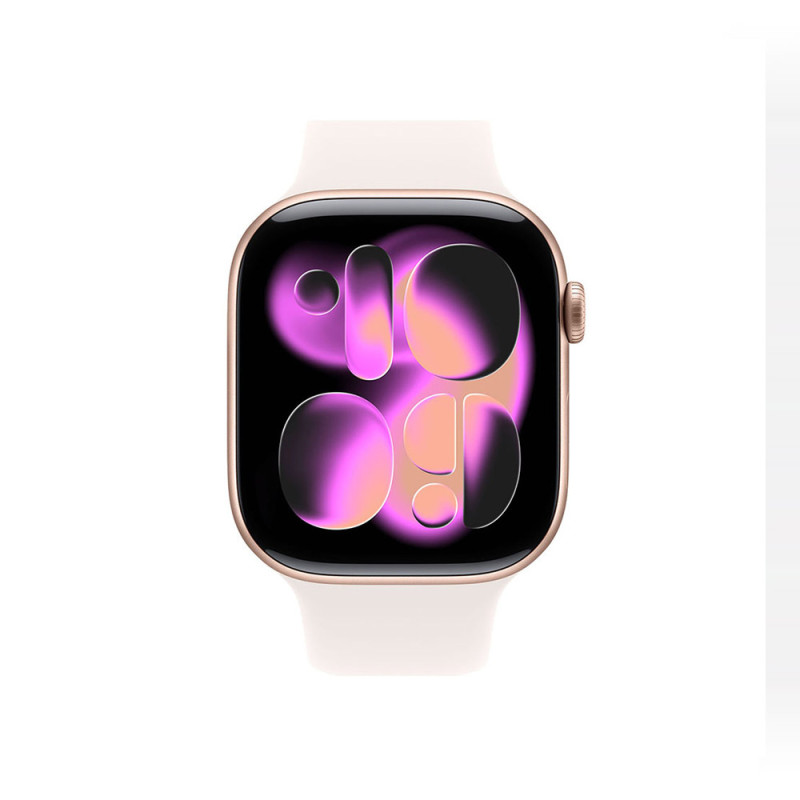 Apple Watch Series 11 GPS 42mm Rose Gold Aluminum Case with Light Blush Sport Band - M/L