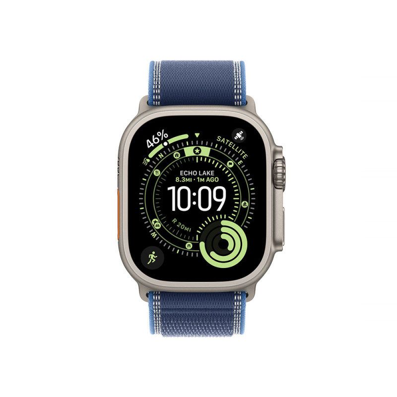Apple Watch Ultra 3 GPS + Cellular 49mm Natural Titanium Case with Blue/Bright Blue Trail Loop - M/L