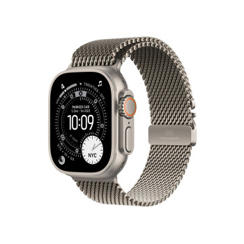 Apple Watch Ultra 3 GPS + Cellular 49mm Natural Titanium Case with Natural Titanium Milanese Loop - Small