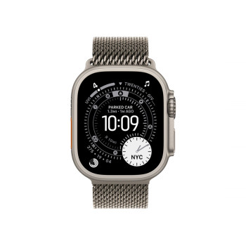 Apple Watch Ultra 3 GPS + Cellular 49mm Natural Titanium Case with Natural Titanium Milanese Loop - Small