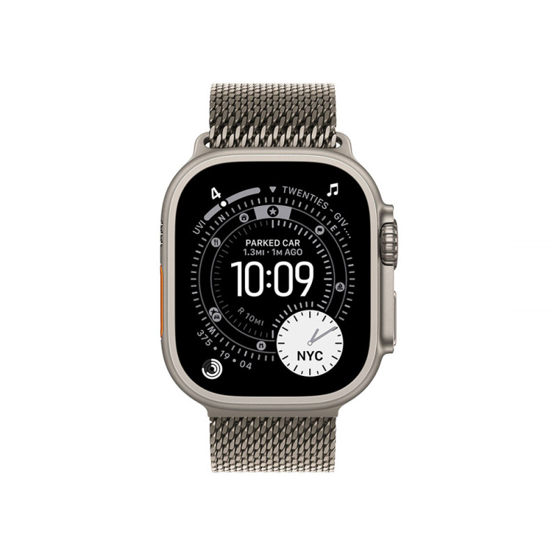 Apple Watch Ultra 3 GPS + Cellular 49mm Natural Titanium Case with Natural Titanium Milanese Loop - Large