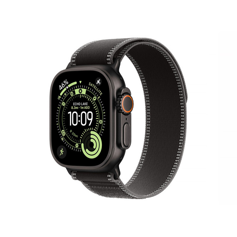 Apple Watch Ultra 3 GPS + Cellular 49mm Black Titanium Case with Black/Charcoal Trail Loop - M/L