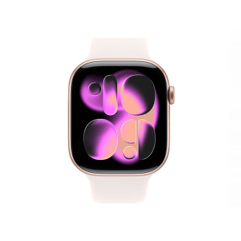 Apple Watch Series 11 GPS + Cellular 42mm Rose Gold Aluminum Case with Light Blush Sport Band - M/L