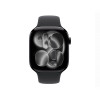 Apple Watch Series 11 GPS + Cellular 46mm Jet Black Aluminum Case with Black Sport Band - M/L