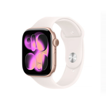 Apple Watch Series 11 GPS + Cellular 46mm Rose Gold Aluminum Case with Light Blush Sport Band - M/L