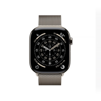 Apple Watch Series 11 GPS + Cellular 46mm Natural Titanium Case with Natural Milanese Loop - M/L