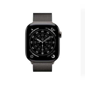 Apple Watch Series 11 GPS + Cellular 46mm Slate Titanium Case with Slate Milanese Loop - M/L