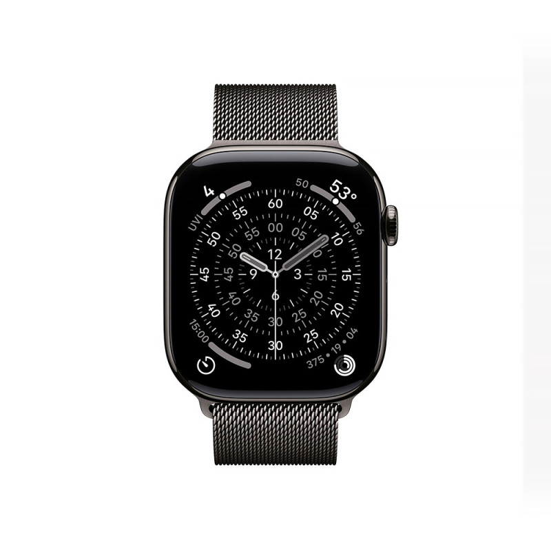 Apple Watch Series 11 GPS + Cellular 46mm Slate Titanium Case with Slate Milanese Loop - M/L