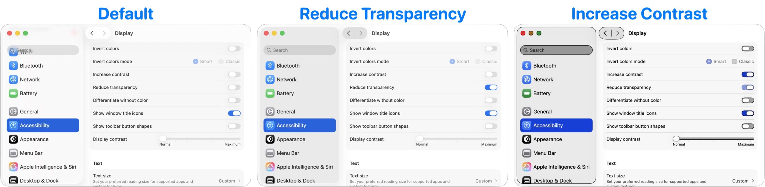 macOS visual improvements scaled