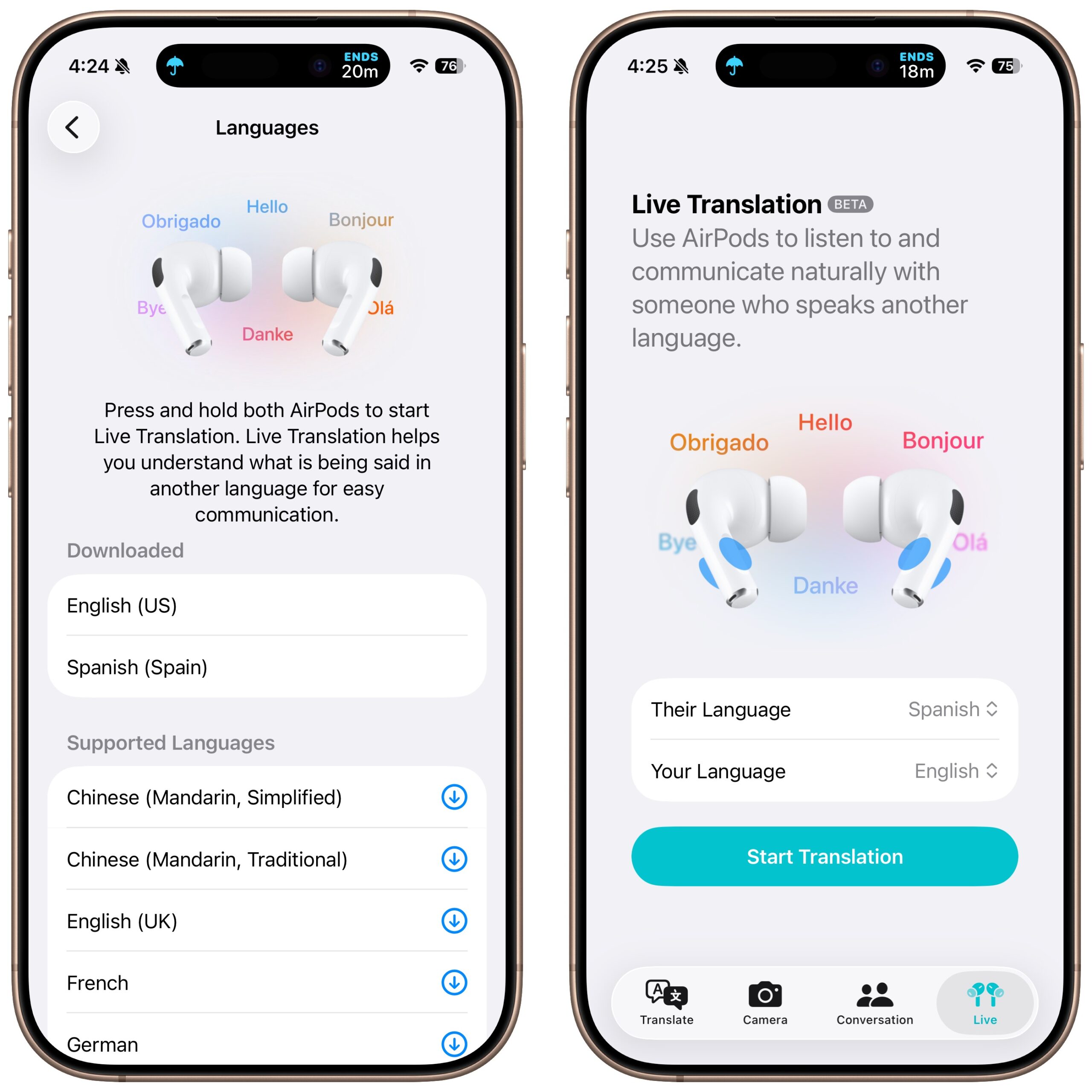 Live Translation languages scaled