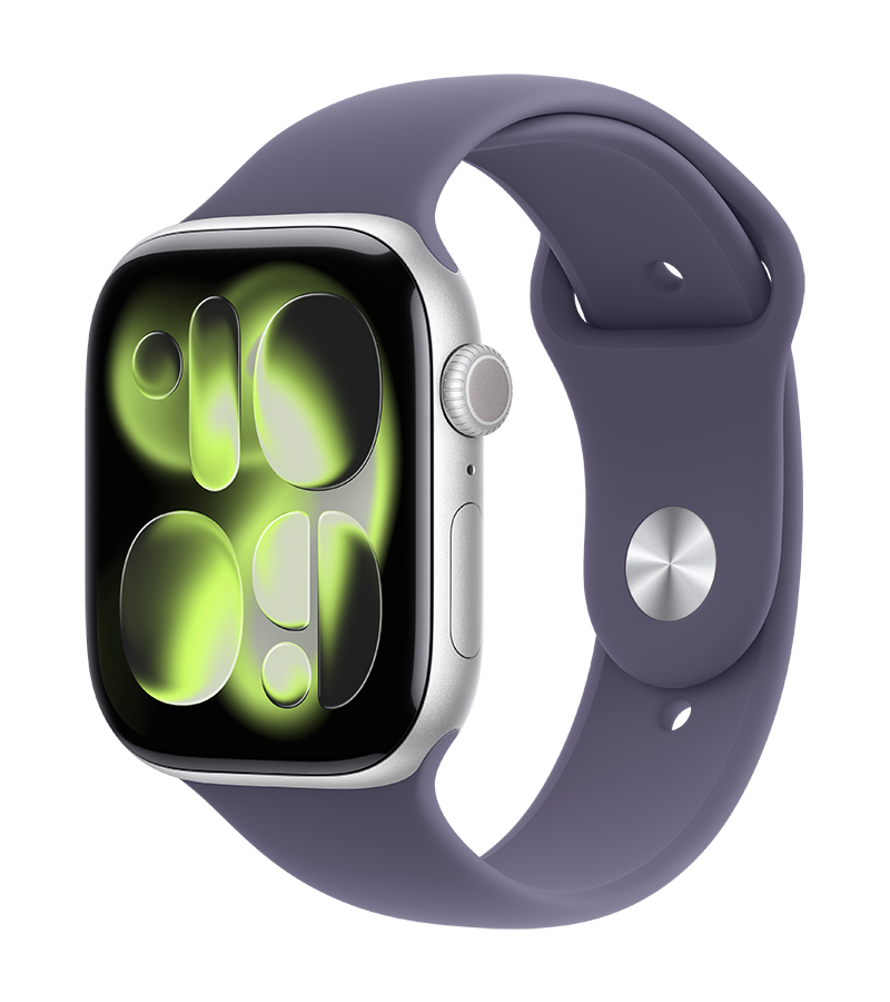 Watch Series 11 Silver Aluminum Purple Fog Sport Band