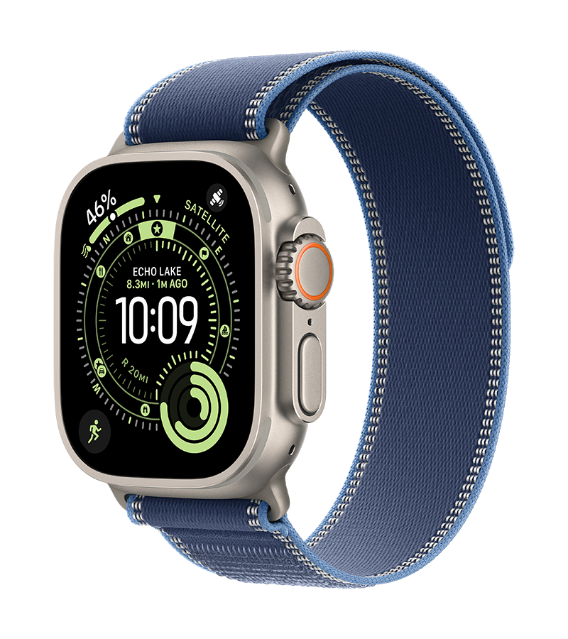 Watch Ultra 3 Natural Titanium Blue Bright Trail Loop Band